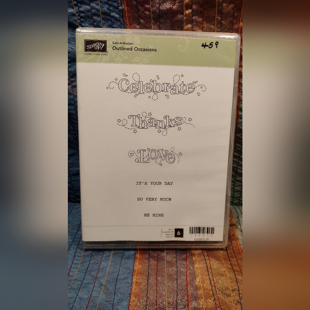 Stampin Up Set ( OUTLINED OCCASIONS ) + FREE SHIPPING